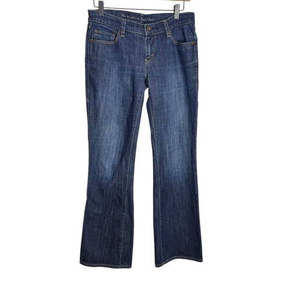 Levi's 633 Y2K Green Tab Eco Line Low Rise Bootcut Dark Wash Size 28 - Picture 1 of 13